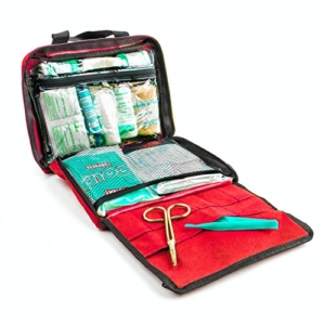 Erste-Hilfe-Set mit Kühlakkus, Augenspülung und Rettungsdecke 90-teilig -