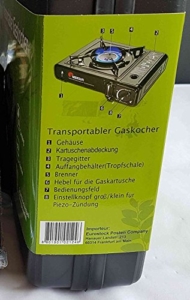 Gaskocher, Campingkocher Set mit 12 Kartuschen -