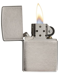 Zippo Benzin Feuerzeug Chrom Standard gebürstet Regular Sturmfeuerzeug -