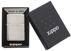 Zippo Benzin Feuerzeug Chrom Standard gebürstet Regular Sturmfeuerzeug -