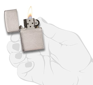 Zippo Benzin Feuerzeug Chrom Standard gebürstet Regular Sturmfeuerzeug -
