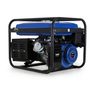 EBERTH 5500 Watt Benzin Stromerzeuger (E-Start, 13 PS Benzinmotor, 4-Takt, luftgekühlt, Ölmangelsicherung, Seilzugstart, Automatischer Voltregler AVR, 3-Phasen, 1x 400V, 3x 230V, 1x 12V, Voltmeter) -