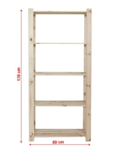 Holzregal 5-Böden-170x80x38 Kellerregal Bücherregal Lagerregal B-24 -