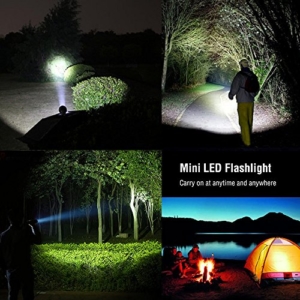 LE Zoombar Superhelle CREE LED Taschenlampe, inklusive 3 AAA Batterie, LED Handlampe, LED Camping Handlampe, Mit einstellbarem Fokus -
