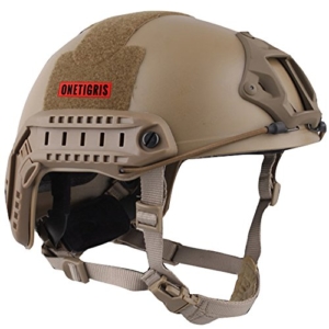 OneTigris MH Mode Leichtbau Taktische Schnelle Helm für Airsoft Paintball (Schwarz) (Khaki) -