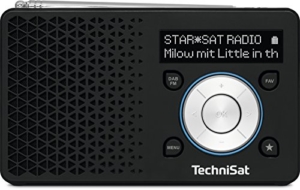 TechniSat DIGITRADIO 1 / Digital-Radio Made in Germany (klein, tragbar, für Outdoor geeignet) mit Lautsprecher, OLED-Display, DAB+, UKW, Favoritenspeicher und leistungsstarkem Akku - schwarz/silber -