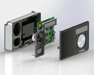 TechniSat DIGITRADIO 1 / Digital-Radio Made in Germany (klein, tragbar, für Outdoor geeignet) mit Lautsprecher, OLED-Display, DAB+, UKW, Favoritenspeicher und leistungsstarkem Akku - schwarz/silber -