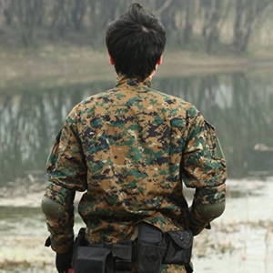 UNIQUEBELLA Einstellbare militärischen taktischer Gürtel/tactical belt Sicherheits system mit 8 funktionale Beutel schwarz für die Outdoor Jagd ,Schwarz -